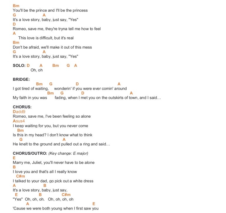 LOVE STORY TAYLOR SWIFT PIANO CHORDS & Lyrics Bitesize Piano LOVE STORY TAYLOR SWIFT PIANO CHORDS & Lyrics Bitesize Piano