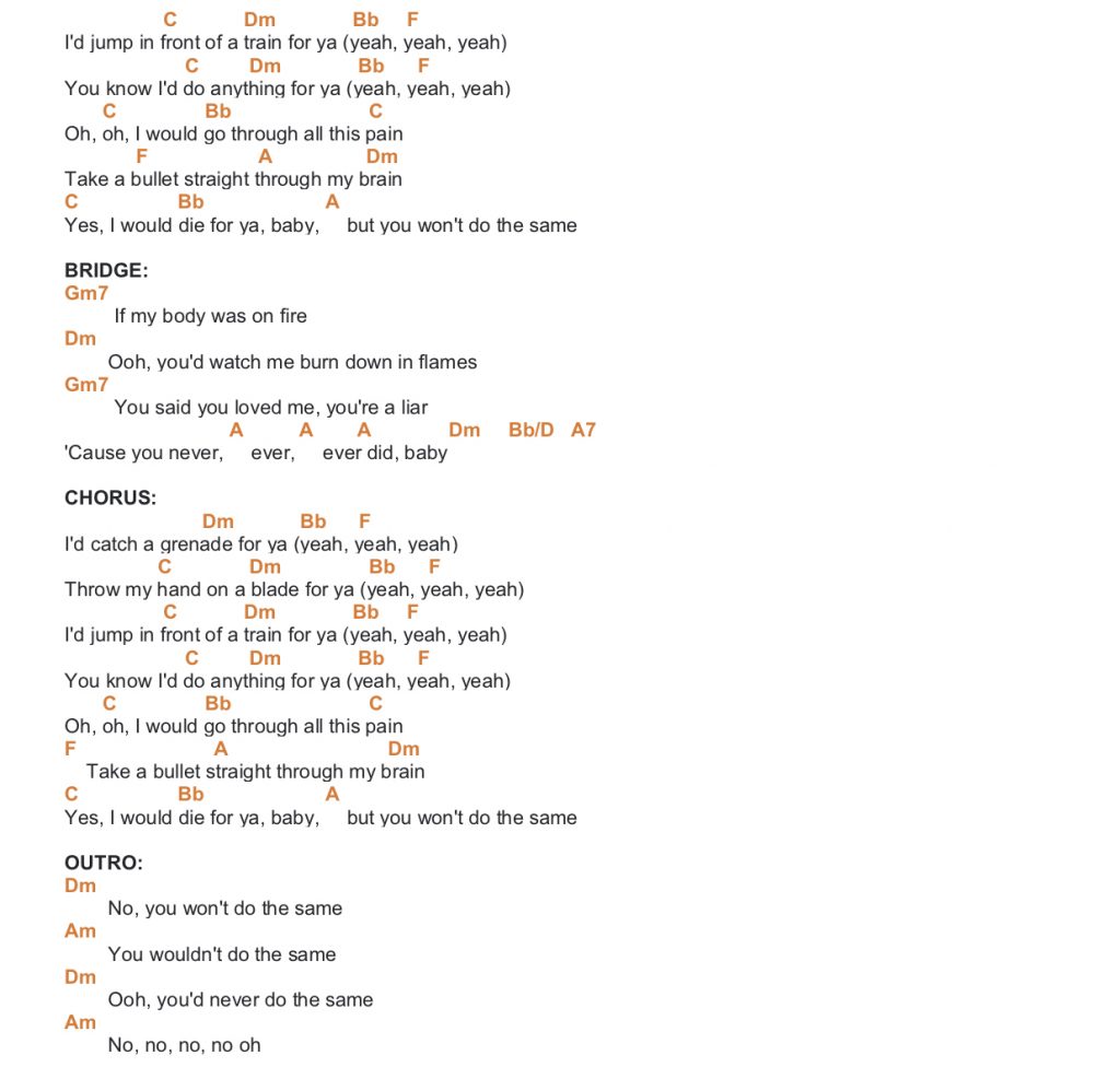 Bruno Mars Grenade Lyrics Bruno Mars Grenade Lyrics